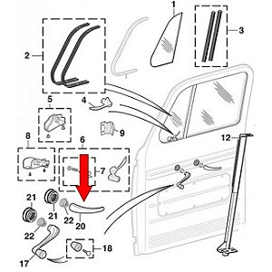 49-7610 - MACANETA DE PORTA INTERNA, FORD PICKUP 1948-52, CROMADA - KIT