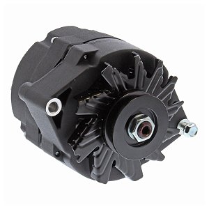 66448-1N - ALTERNADOR PRETO, 100A, POLIA V-BELT, COM REGULADOR INTERNO, SMALL BLOCK CHEVY - UNIDADE