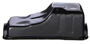 C5ZZ-6675-A - CARTER DE ÓLEO EM AÇO ACABAMENTO PRETO, SCOTT DRAKE, FORD SMALL BLOCK - UNIDADE