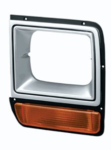 55-2633 - MOLDURA DE FAROL, EM PLASTICO, LADO DIREITO, ACABAMENTO CROMADO, DODGE RAM 1986-90 - UNIDADE