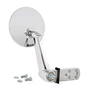 49-6518 - RETROVISOR EXTERNO, REDONDO, ACABAMENTO CROMADO, FORD F-100, 1953 A 1962 - UNIDADE