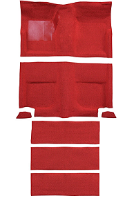 ACC1761 - CARPETE PRE MOLDADO, VERMELHO, FORD MUSTANG FASTBACK 1965-1968 - UNIDADE