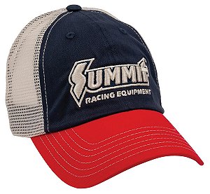 SPJ-CU5123 - BONE ORIGINAL, LOGO SUMMIT RACING, PRETO/CINZA/VERMELHO, TAMANHO ÚNICO - UNIDADE