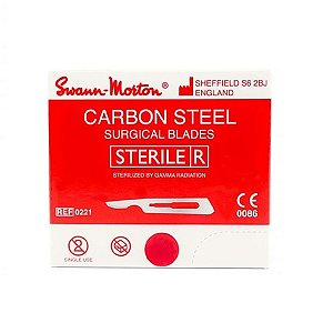 LAMINA BISTURI CARBONO 15C - 100UN - SWANN-MORTON