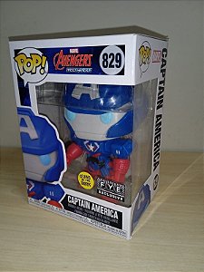Funko Pop - Filme - Avengers - Captain América GITD 829 (FYE)