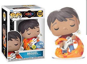 Funko pop-Desenho/Animação- Disney: Coco A vida é uma Festa - Miguel Glow1237 (SE)