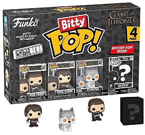 [PRÉ-VENDA] Funko Bitty Pop - Game of Thrones - 4 Pack Ned Stark/Arya Stark/Nymeria