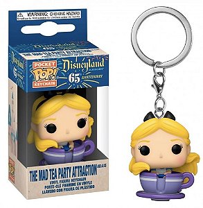 Funko Pocket - Disney: Disneyland 65th - Keychain  The Mad Tea Party Attraction And Alice