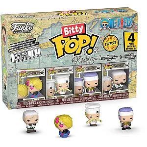 [PRÉ-VENDA] Funko Pop Bitty - One Piece - 4 Pack Sanji/Zeee/Krieg/Smoker