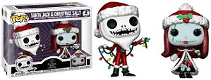 Funko Pop - The Nightmare Before Christmas - 2 Pack Santa Jack & Christmas Sally (Diamond Collection)
