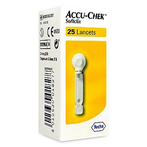 Lancetas SoftClix com 25 Lancetas Accu Chek