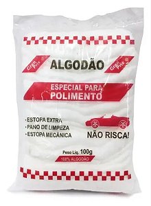 ALGODÃO DE POLIMENTO AUTOMOTIVO- GRAN PRIX- 100g