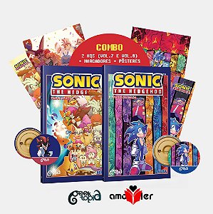 COMBO SONIC VOLUMES 7 E 8 + PÔSTERES + MARCADORES