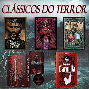 Combo Especial Clássicos do Horror: 1 Box + 4 Livros de Luxo