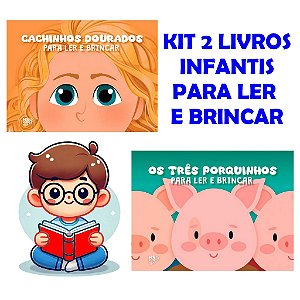 Kit 2 Livros Cachinhos Dourados & Os Três Porquinhos Para Ler E Brincar