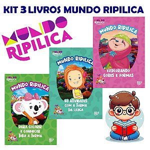 Kit 3 Livros Mundo Ripilica Explorando Cores E Formas 60 Atividades Para Colorir Toda A Turma