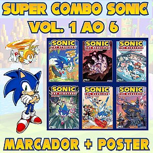 Combo Sonic The Hedgehog Vol. 1 a 6 - As Primeiras Grandes Aventuras do Ouriço Azul!