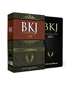 Bíblia King James 1611 de Estudo Holman - Preta 6ª ed - Acabamento Especial