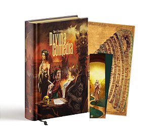 Divina Comédia | Dante Alighieri | Capa Dura Luxo - Fitilho e Brindes