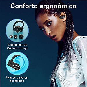 Fone de ouvido corrida bluetooth sem fio H'MASTON RS52