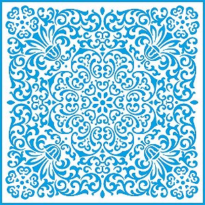 Stencil Litoarte - Ornamentos Florais - 20x20 - STXX-128