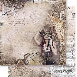 Papel Scrapbook Litoarte - Coleção Steampunk- SD-1229