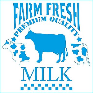 Stencil Litoarte - Farm Fhesd Milk - 14x14 - STA-144