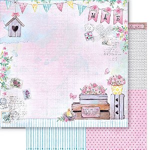 Papel Scrapbook Litoarte - Coleção Carinho - SD-1237