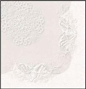 Guardanapo - Butterfly Lace White- 33x33cm - 13316365