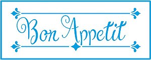 Stencil Litoarte - Bon Appetit - 17x6 - STP-153