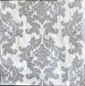 Guardanapo - White & Silver Wallpaper - 33x33cm - G3-005