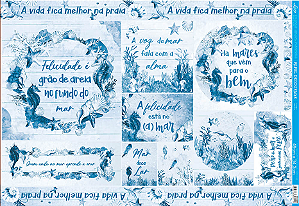 Papel Decoupage Litoarte - Coleção Marítima - PD-1086 - 49x34cm