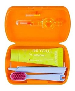 Kit Viagem Curaprox Travel Set - Escova, Pasta E Interdental