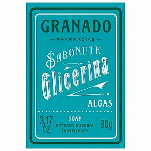 Sabonete Barra Glicerina Nutritivo Granado Algas 90g