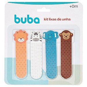 Kit Com 04 Lixas De Unha Infantil Tema Bichinhos Buba
