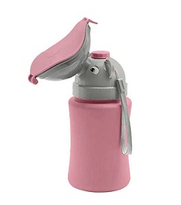 Mictório Infantil Viagem Menina Xixi Portatil Rosa Buba