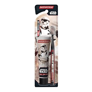 Kit Escova De Dente E Gel Dental Star Wars StormTrooper Dentalclean
