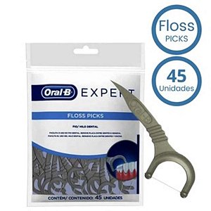 Floss Picks Fio Dental Com Haste Oral-B Expert 45 Unidades