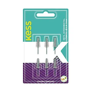 Refil Escova Interdental Cônico Kit 6 unidades Kess