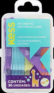 Fio Dental Infantil Cabo Flosser Girafa Kess 36 Unidades