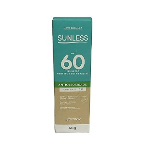 Protetor Solar Facial FPS60 Antioleosidade com Base 3.0 Sunless