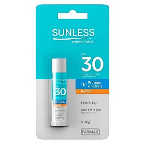 Protetor Hidratante Labial Bastão Stick Fps 30 Sunless 4,5g