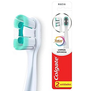 Escova Dental Colgate Total Cerda Macia Pack com 2