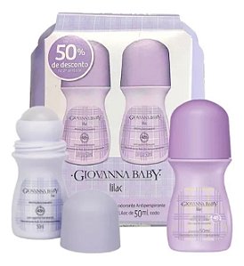 Desodorante Roll On Lilac Giovanna Baby 50ml Com 2 Unidades