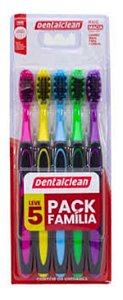 Escova Magic Macia DentalClean Pack Família com 5 Escovas Coloridas