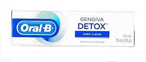 Mini Creme Dental Oral-B Gengiva Detox Deep Clean Flúor 20g