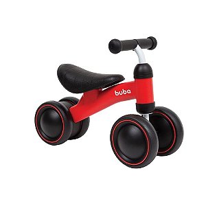 Bicicleta de Equilíbrio 4 Rodas Vermelho Buba