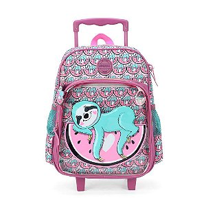 Mochila de Carrinho Bicho Preguiça e Melancia Up4You Rosa