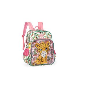 Mochila Escolar Onça Up4You Rosa