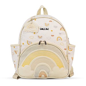 Mochila de Maternidade Arco Iris Hug Azul Bege